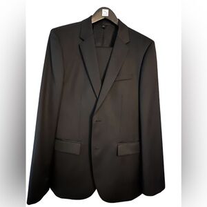 Hugo Boss Super Black 'Aeron1 Hamen1 Super 130 Black 2 Piece Suit 38R